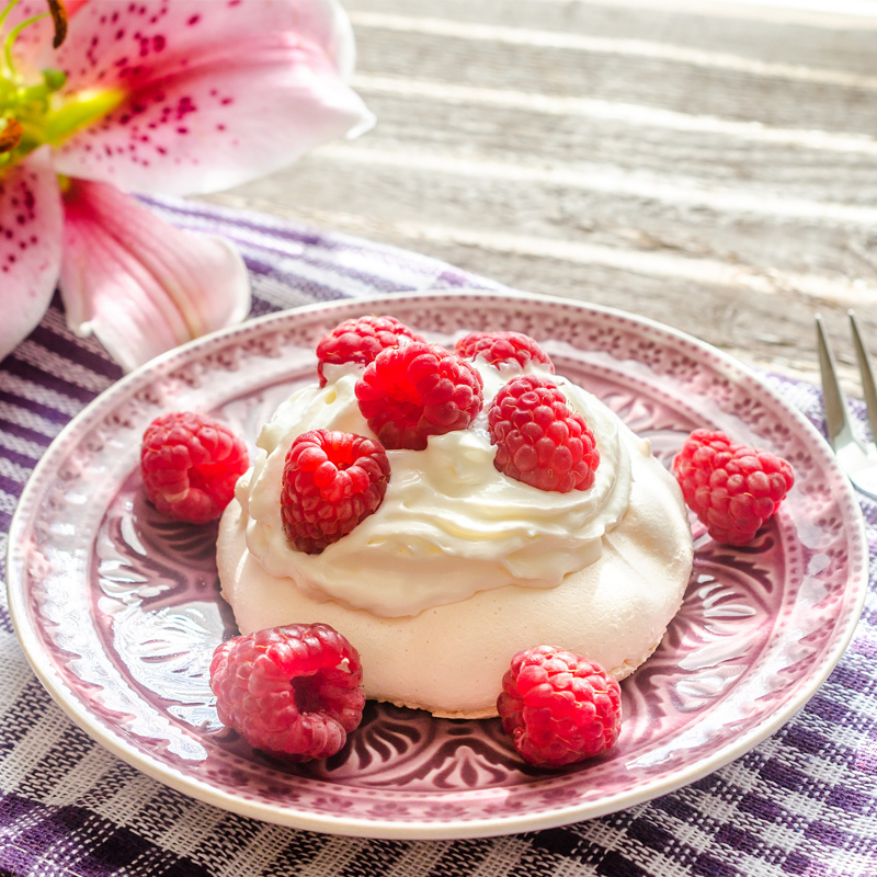 Raspberry mascarpone cheese